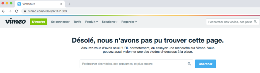 UX Writing de Vimeo