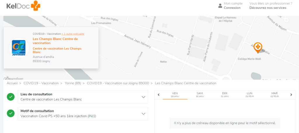 Keldoc-site-RDV vaccination COVID