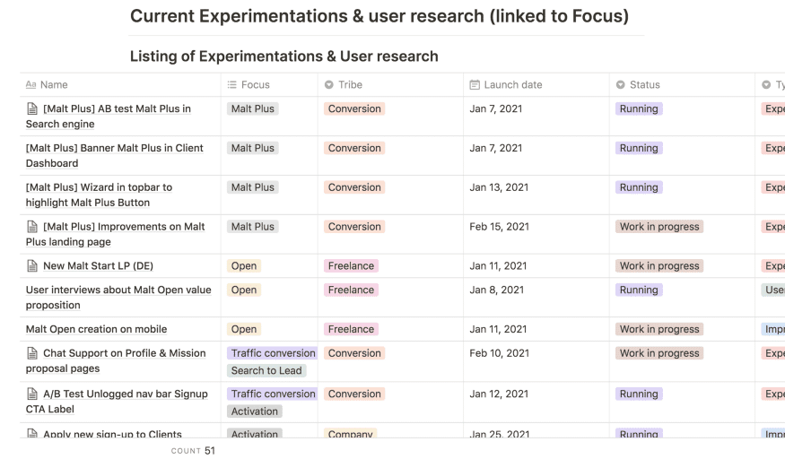 Notion Malt Impact team user research